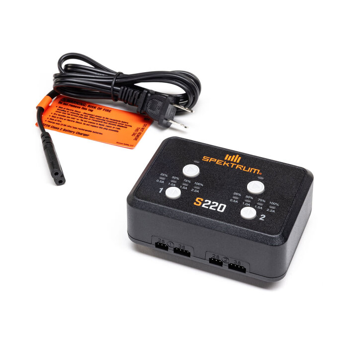 SPEKTRUM SPMXC0220 - S220 AC 2x20W Balance Charger, SCX30