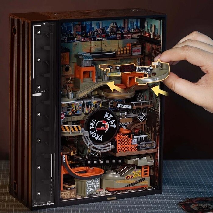 ROEMR03S - Hip-Hop Street Marble Run Mechanical 3D Puzzle