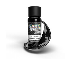 Spaz Stix SZX00110 - High Gloss Black / Backer, Airbrush Ready Paint, 2oz Bottle