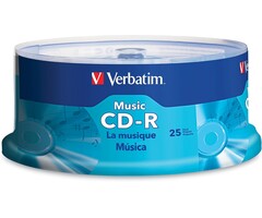 Verbatim 71310 - Verbatim Music CD-R 40X 80 Minute 700 MB Blank Recordable Audio Discs 25pk Spindle