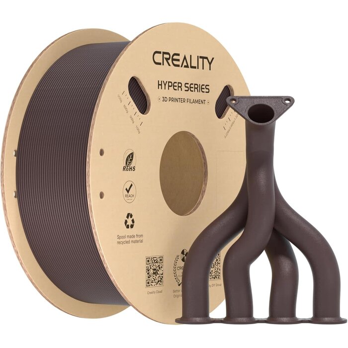 Creality HYPER-PLA-CF-OCHRE - Creality Ochre Carbon Fiber Filament 1.75mm for K1C, 3D Printer Filament Designed for High Speed 50-300mm/s, 1kg (2.2lbs)/Spool Hyper PLA-CF Filament, Dimensional Accuracy +/- 0.03 mm (Ochre)