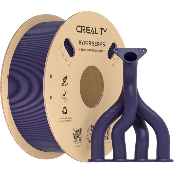 Creality HYPER-PLA-CF-PRPL - Creality Purple Carbon Fiber Filament 1.75mm for K1C, 3D Printer Filament Designed for High Speed 50-300mm/s, 1kg(2.2lbs)/Spool Hyper PLA-CF Filament, Dimensional Accuracy +/- 0.03 mm (Purple)
