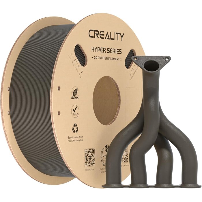 Creality HYPER-PLA-CF-GRY-YLLW - Creality Greyish Yellow Carbon Fiber Filament 1.75mm for K1C, 3D Printer Filament Designed for High Speed 50-300mm/s, 1kg(2.2lbs)/Spool Hyper PLA-CF Filament, Dimensional Accuracy +/- 0.03 mm (Greyish Yellow)