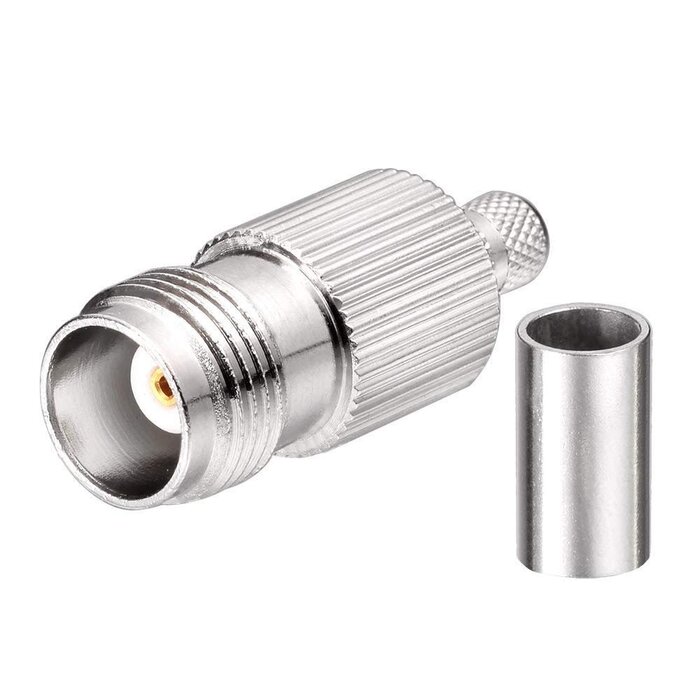 F-TNC-CRIMP - Superbat Female TNC Crimp Connector for RG58 RG303 RG141 RG142 RG400 LMR195 Low Loss Coax Cable