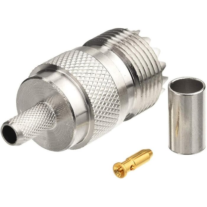 F-SO239-CRIMP - Superbat SO-239 Connector Crimp SO-239 UHF Female Jack Solder Coax Connector for RG58 LMR195 RG400 Coaxial Cable
