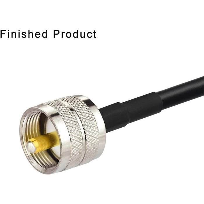 M-PL259-CRIMP - Superbat PL259 Crimp Connector UHF Male RF Coax Connector PL-259 Solder Crimp Connectors Compatible with RG58 RG142 RG400 LMR-195 RG303 RG141 Low Loss Coaxial Coax Jumper Cable