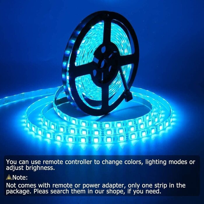 ST-TING-l263 - SUPERNIGHT LED Strip Lights, 16.4FT 5M SMD 5050 Waterproof 300LEDs RGB Color Changing Flexible LED Light Strip for Bedroom, TV Back Lighting (Not Include Power)