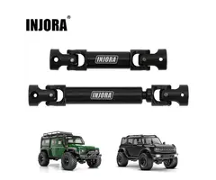 INJORA 4M-50BK - INJORA Black Hardened Steel Drive Shafts for 1/18 TRX4M Defender Bronco (4M-50BK)