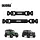 4M-50BK - INJORA Black Hardened Steel Drive Shafts for 1/18 TRX4M Defender Bronco (4M-50BK)