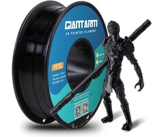 GIANTARM GA-PETG-BLK - GIANTARM Black PETG 3D Printer Filament Toughness Enhanced 1kg (2.2lbs), 1.75mm Dimensional Accuracy +/-0.03mm, 1080 Feet（330m/Roll, Vacuum Package, Fit for Most 3D FDM Printer