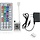 RGB-24V-PWR+RMT - FONEWE 44 Key RGB LED Strip Lights IR Remote Control, Remote Receiver RGB LED Light Strip, 24V Power Adapter for LED Lights