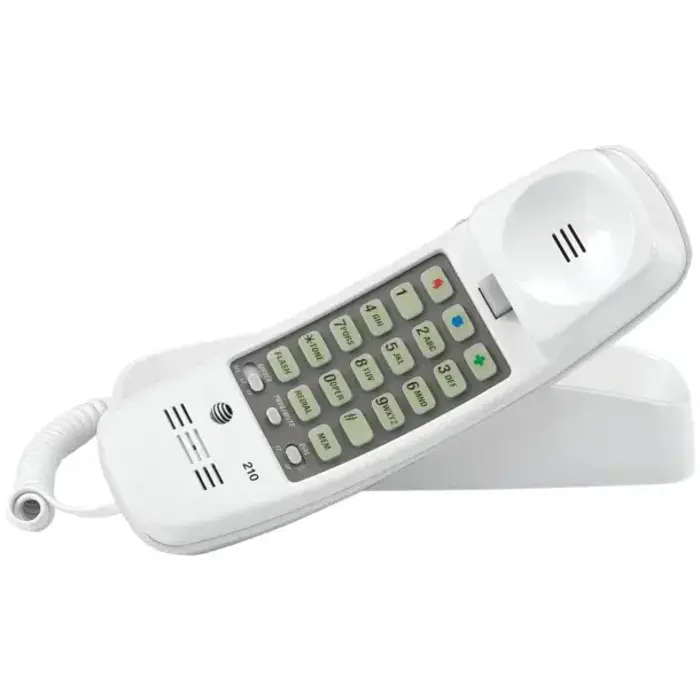 ATTML210W - AT&T® Corded Trimline® Phone with Lighted Keypad (White)