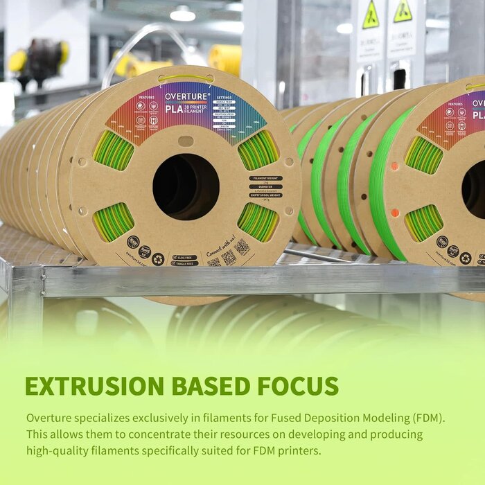 OVPLA-AVOCADO - OVERTURE Avocado PLA 3D Filament 1.75mm, 1kg Neatly Wound 3D Printer Filament 1kg Spool (2.2lbs), Dimensional Accuracy +/- 0.02 mm, Fit Most FDM 3D Printers (Avocado)