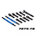 8638X - TUBES 144 mm Blue Aluminum Toe Links (2), E-Revo VXL (TUBES blue-anodized, 7075-T6 aluminum, stronger than titanium) (144mm) (2)/ rod ends, assembled with steel hollow balls (8)/ aluminum wrench, 8mm (1)