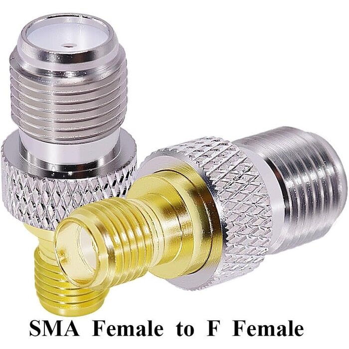 A31 - CNARIO SMA Female to F Female Coaxial Adapter RF Coax Connector F Type to SMA Antenna Adapter for FM/AM/DAB Digital Radio Antennas Broadcast Radio TV Camera WiFi etc