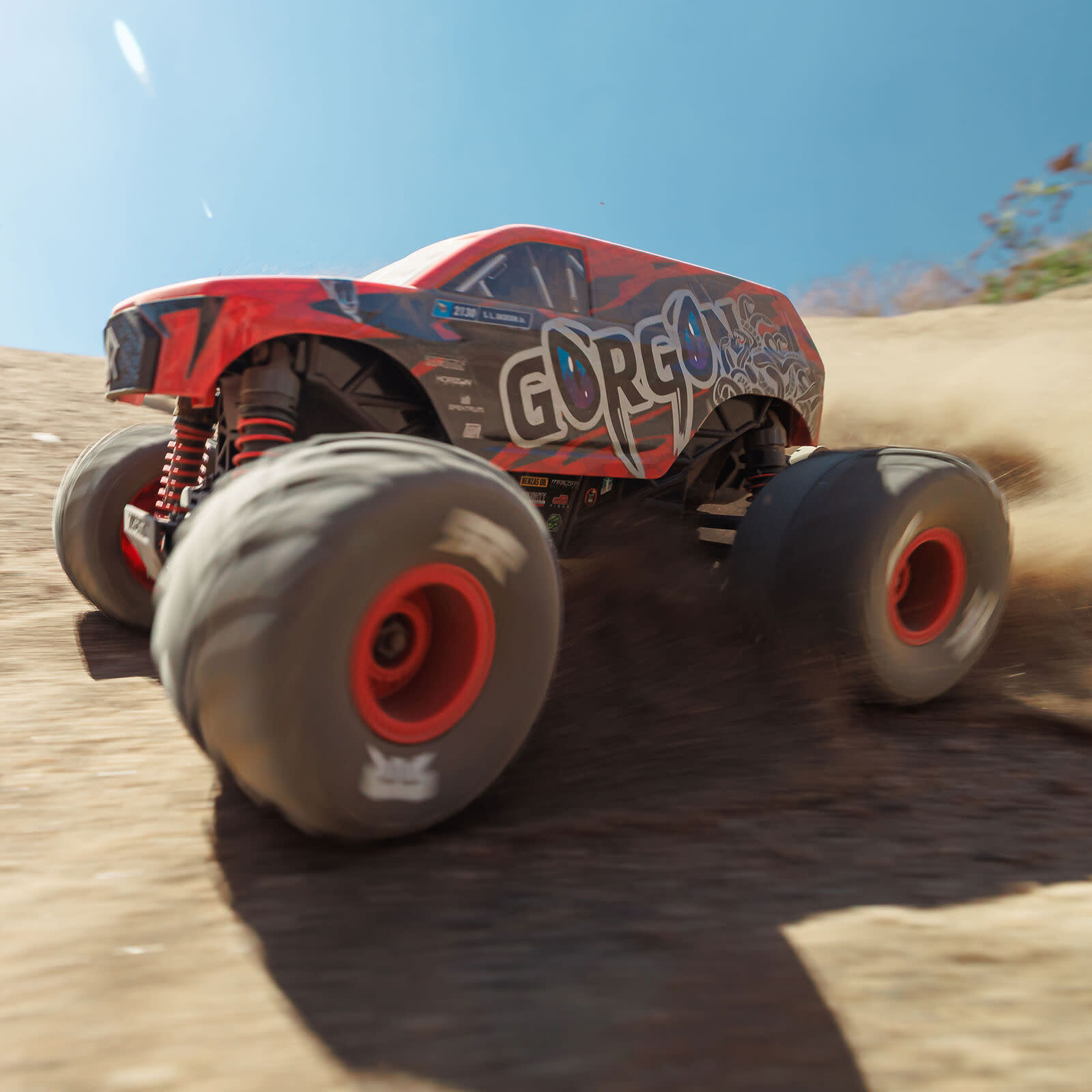 Arrma ARA2130T2 - 1/16 ARRMA GORGON GROM, Red (Battery & Charger Included)
