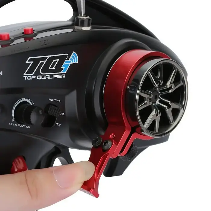 INJORA TRX4-003RD - NJORA Red One-handed Control Adaptor Transmitter Steering Wheel for TQI Remote Controller