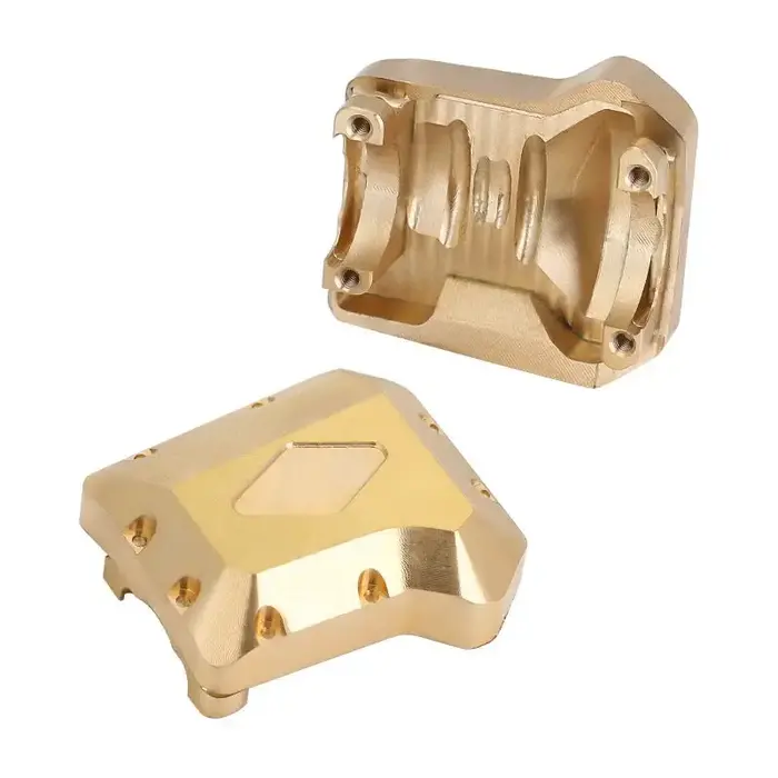 INJORA TRX4-8280GD-2 - INJORA 2PCS Type A Brass Front Rear Differential Axle Cover #8280 for TRX-4