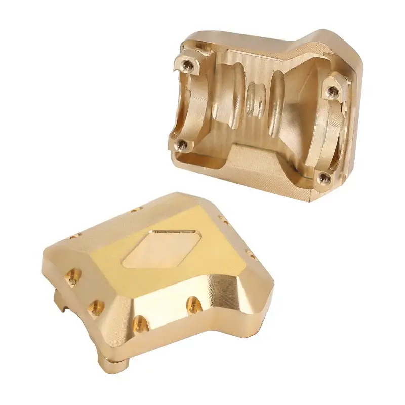 INJORA TRX4-8280GD-2 - INJORA 2PCS Type A Brass Front Rear Differential Axle Cover #8280 for TRX-4