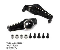 INJORA TRX4-8232BK - INJORA Black Coating Brass Caster Blocks C Hubs #8232 for TRX-4 TRX-6