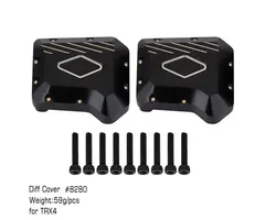 INJORA TRX4-8280BK - INJORA Type A Black Coating Brass Diff Cover #8280 for TRX-4