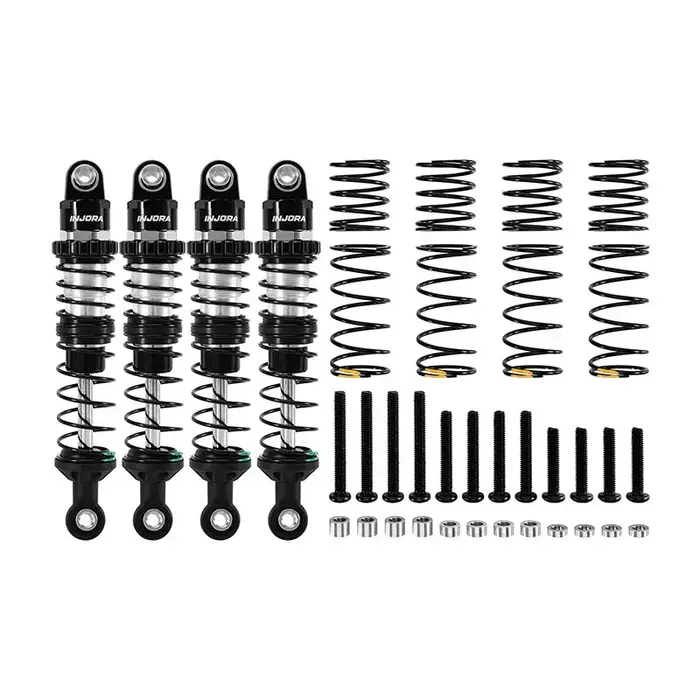 INJORA BZ-05BS-80 - INJORA 4pcs 80mm DRX Dual-Rate Spring Oil Shocks for 1/10 RC Crawlers