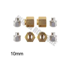 INJORA CRAW2017255_10 - INJORA 4PCS 5/8.5/10mm Heavy Brass 12mm Wheel Hex Extenders for Traxxas TRX4