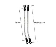 INJORA LT03-140 - INJORA 121mm (eye to eye: 140mm) Stainless Steel High Clearance Links with Rod Ends for 1/10 RC Crawler