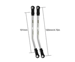 INJORA LT03-120 - INJORA 101mm (eye to eye: 120mm) Stainless Steel High Clearance Links with Rod Ends for 1/10 RC Crawler