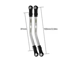 INJORA LT03-100 - INJORA 81mm (eye to eye:100mm) Stainless Steel High Clearance Links with Rod Ends for 1/10 RC Crawler