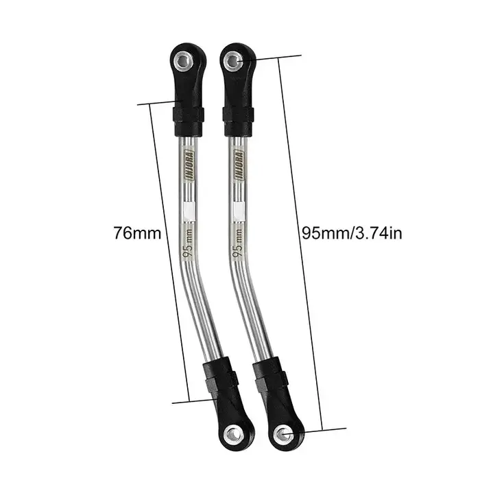 INJORA LT03-95 - INJORA 76mm (eye to eye: 95mm) Stainless Steel High Clearance Links with Rod Ends for 1/10 RC Crawler