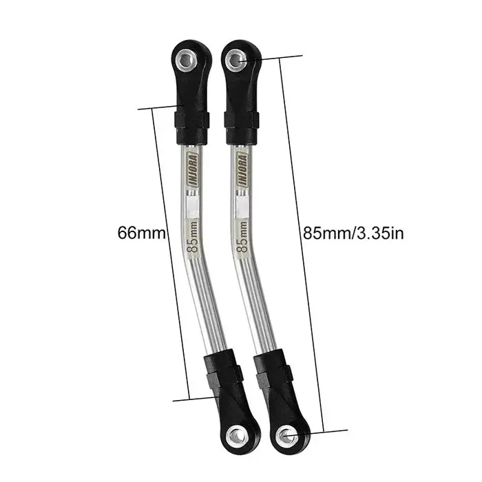 INJORA LT03-85 - INJORA 66mm (eye to eye: 85mm) Stainless Steel High Clearance Links with Rod Ends for 1/10 RC Crawler