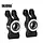 GROM-03BK - INJORA Aluminum Rear Hubs for Arrma Mojave Grom Losi Nascar