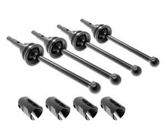 Traxxas 10750X - Steel CV Driveshaft Assemblies & Drive Cups (4)