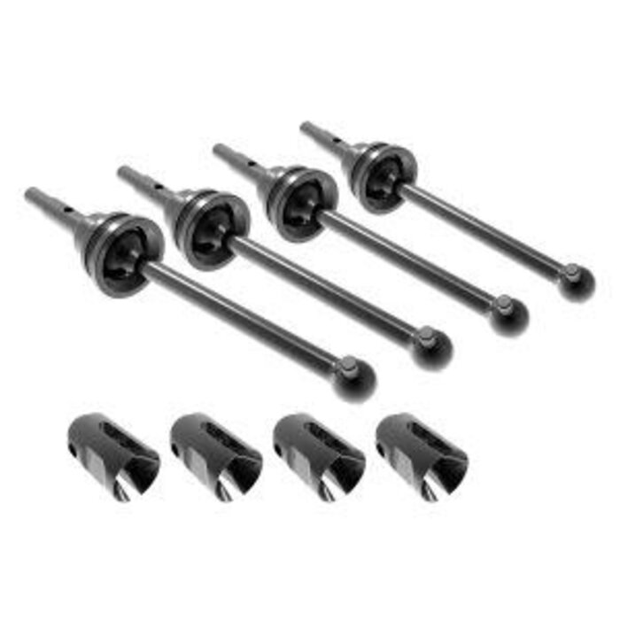 Traxxas 10750X - Steel CV Driveshaft Assemblies & Drive Cups (4)
