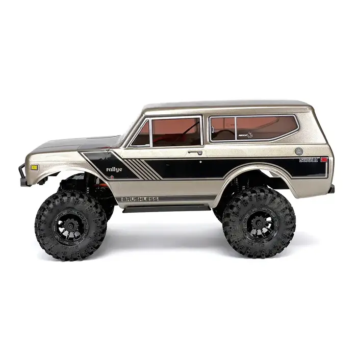 Redcat Racing RER39152 - Redcat Ascent-18 International Scout II Brushless - 1/18 Scale Brushless Electric Rock Crawler, Gold Dust