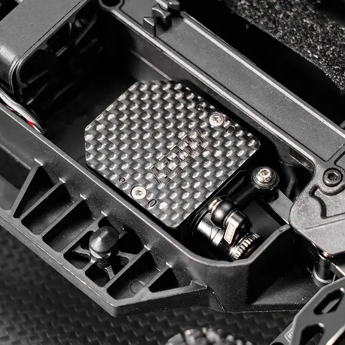 INJORA GROM-12 - INJORA Carbon Fiber & Aluminum Servo Mount for 1/16 Arrma Mojave Grom 1/12 Losi Nascar