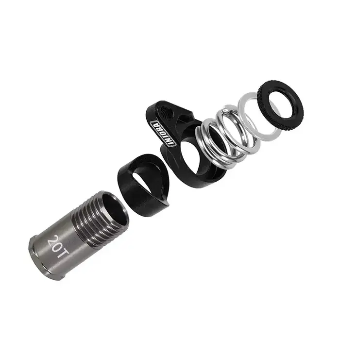 INJORA GROM-10BK - INJORA Aluminum Servo Saver Set for for Arrma Mojave Typhon Granite Grom Losi Nascar (20T)