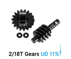INJORA SCX24-77-18T - INJORA 2/18T Gears (Underdrive 11%) for SCX24 AX24