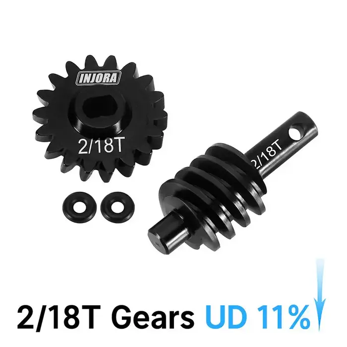 INJORA SCX24-77-18T - INJORA 2/18T Gears (Underdrive 11%) for SCX24 AX24