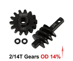 INJORA SCX24-77-14T - INJORA 2/14T Gears (Overdrive 14%) for SCX24 AX24