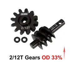 INJORA SCX24-77-12T - INJORA 2/12T Gears (Overdrive 33%) for SCX24 AX24