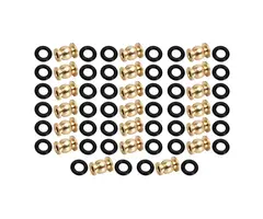 INJORA SCX24-124GD - INJORA 20PCS Aluminum / Brass Joint Balls Pivot Balls with O-rings for INJORA SCX24 Shock Links