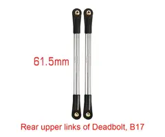 INJORA SCX24-134-61 - INJORA 1 Pair 61.5mm (Deadbolt Rear Upper) Stainless Steel High Clearance Chassis Links for SCX24 Mods