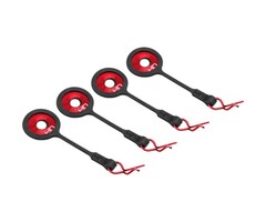 HOT RACING HRABWP133B02 - Body Clips with Rubber Leash and Body Washer (Red)