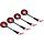 HRABWP133B02 - Body Clips with Rubber Leash and Body Washer (Red)