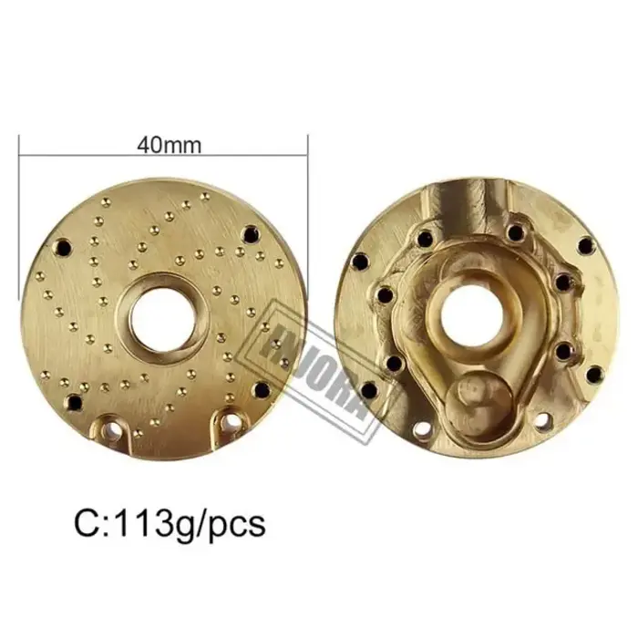 INJORA TRX4-8251C - INJORA 113g Counter Weight Brass Outer Portal Drive Housing #8251 for TRX-4 TRX-6