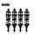 M-SLASH-01BS - INJORA 64mm Oil Shocks with Progressive Rate Springs for Mini Slash 4X4