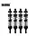 MAXX-01BS - INJORA 88mm Oil Shocks with Progressive Springs for 1/16 Monster Truck Mini Maxx Mini XRT