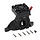 CRAW18339_BK - INJORA 1PCS Black Aluminum Motor Mount, Heat Sink with Cooling Fan for TRX-4 #8290